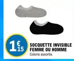 E.Leclerc Socquette invisible femme ou homme offre