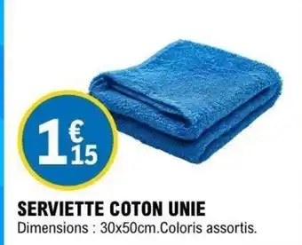 E.Leclerc Serviette coton unie offre