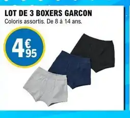 E.Leclerc Lot de 3 boxers garcon offre