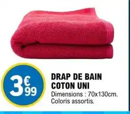 E.Leclerc Drap de bain coton uni offre