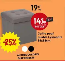 La Foir'Fouille Coffre pouf pliable Lyssandre offre