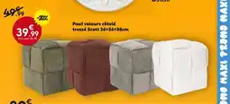La Foir'Fouille Pouf velours côtelé tressé Scott offre