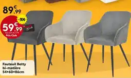 La Foir'Fouille Fauteuil Betty bi-matière offre