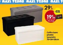 La Foir'Fouille Coffre banc pliable Lysandre offre
