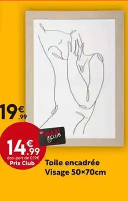 La Foir'Fouille Toile encadrée Visage offre