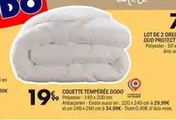 La Foir'Fouille DODO Couette tempérée offre