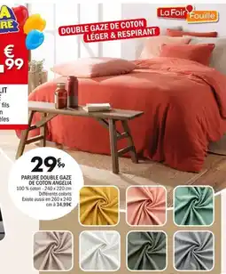 La Foir'Fouille Parure double gaze de coton angelia offre