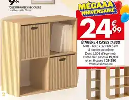 La Foir'Fouille Étagère 4 cases Tasso offre