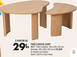 La Foir'Fouille Table basse Daby offre