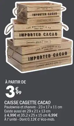 La Foir'Fouille Caisse cagette cacao offre