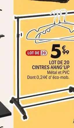 La Foir'Fouille HANG'UP Lot de 20 cintres offre
