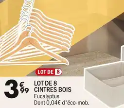 La Foir'Fouille Lot de 8 cintres bois offre