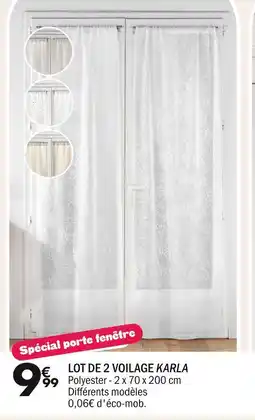 La Foir'Fouille KARLA Lot de 2 voilage offre