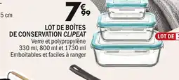 La Foir'Fouille CLIPEAT Lot de boîtes de conservation offre