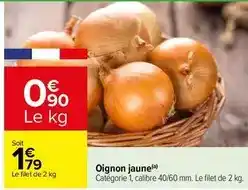 Carrefour Market Oignon jaune offre