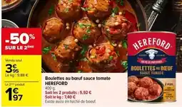 Carrefour Market Hereford - boulettes au boeuf sauce tomate offre