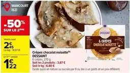 Carrefour Market Dessaint - crêpes chocolat noisette offre