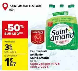 Carrefour Market Saint amand - eau minerale pétillante offre