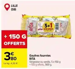 Carrefour Market Rita - gaufres fourrées offre