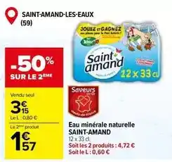 Carrefour Market Saint amand - eau minérale naturelle offre