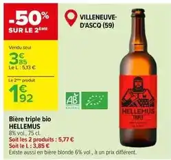 Carrefour Market Bière triple bio offre
