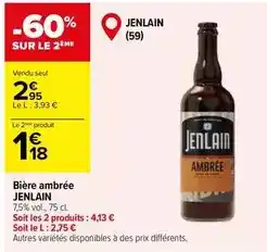 Carrefour Market Jenlain - bière ambrée offre
