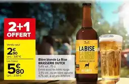 Carrefour Market La bise - bière blonde offre