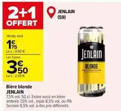 Carrefour Market Jenlain - bière blonde offre