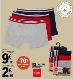 E.Leclerc Tissaia - boxers homme offre