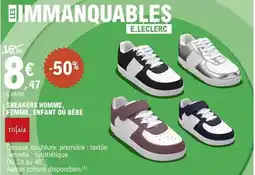 E.Leclerc E.leclerc - sneakers homme, ferme, enfant ou bébé offre