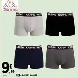 E.Leclerc Kappa - 4 boxers homme offre