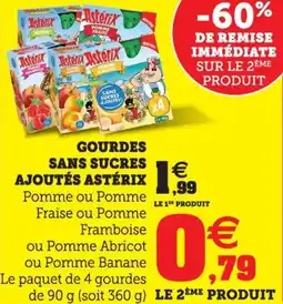 Super U Gourdes sans sucres ajoutés astérix offre