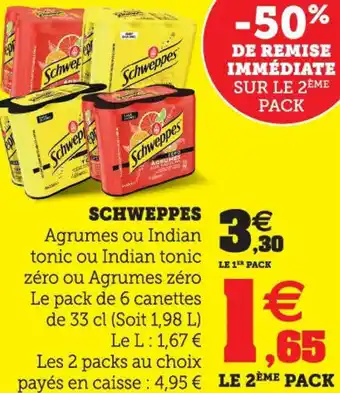 Super U Schweppes offre