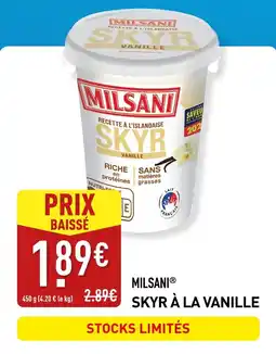 ALDI Milsani skyr à la vanille offre