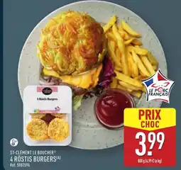 ALDI 4 röstis burgers offre