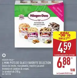 ALDI 4 mini pots de glace favorite selection offre