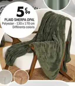 La Foir'Fouille Plaid sherpa opal offre