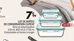 La Foir'Fouille Lot de boîtes de conservation clipeat offre