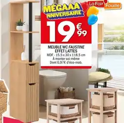 La Foir'Fouille Meuble wc faustine effet lattes offre
