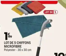 La Foir'Fouille Lot de 5 chiffons microfibre offre