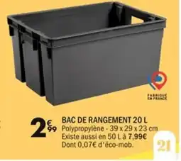 La Foir'Fouille Bac de rangement offre