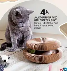La Foir'Fouille Jouet griffoir avec balle herbe à chat offre