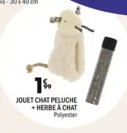 La Foir'Fouille Jouet chat peluche + herbe à chat offre