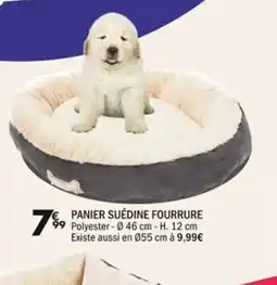 La Foir'Fouille Panier suédine fourrure offre