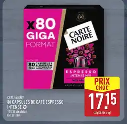 ALDI CARTE NOIRE 80 capsules de café espresso offre