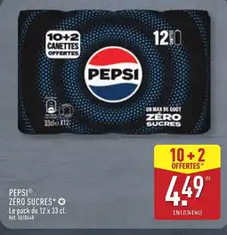 ALDI PEPSI Zéro sucres offre