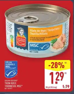 ALDI GOLDEN SEAFOOD Thon huile tournesol msc offre