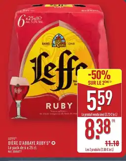 ALDI LEFFE Bière d'abbaye ruby 5° offre