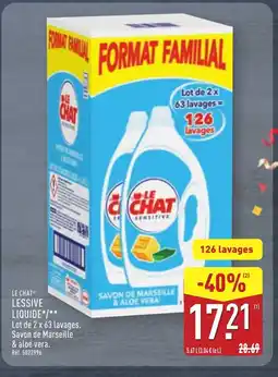 ALDI LE CHAT Lessive liquide offre