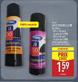 ALDI FOLIA Sacs poubelle offre